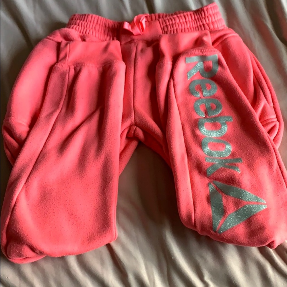 HOT PINK REEBOK SWEATPANTS